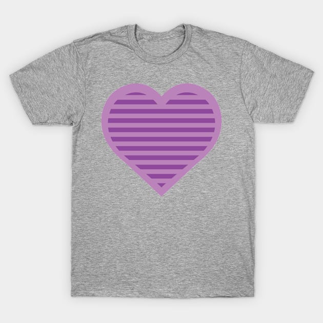 Stripe Heart 2 T-Shirt by centeringmychi